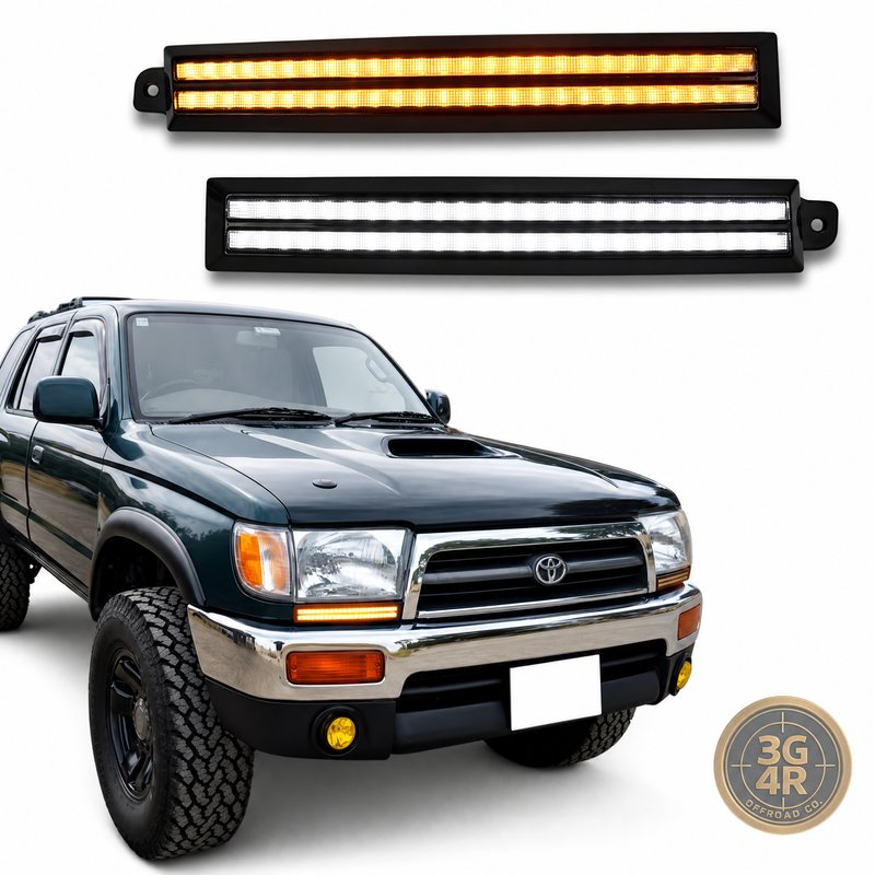 Under-headlight LED blinkers