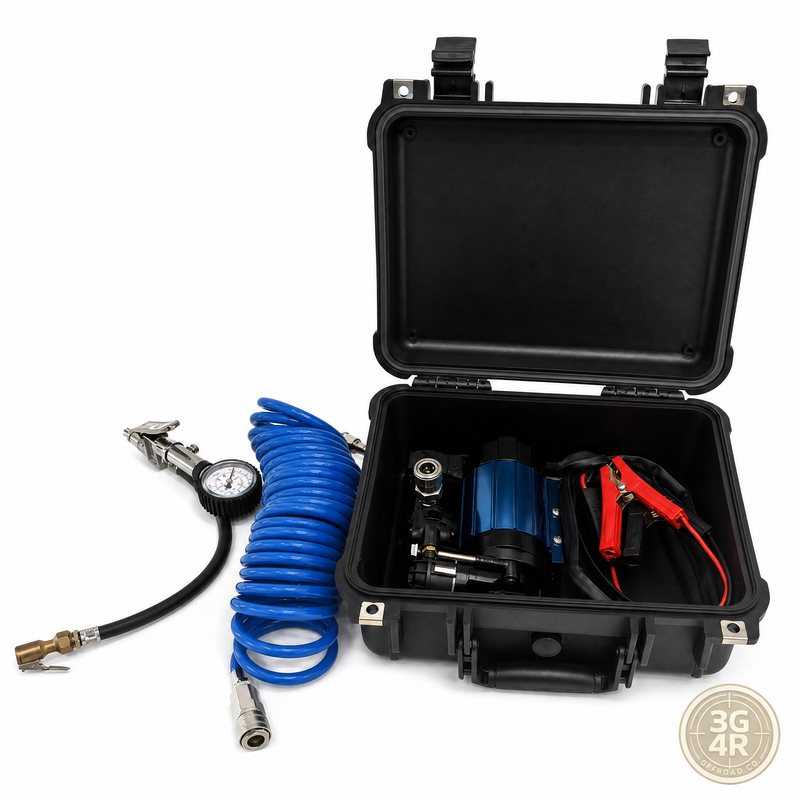 Single air compressor with line kit